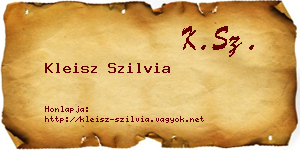 Kleisz Szilvia névjegykártya